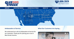 Desktop Screenshot of bluestreakcouriers.com